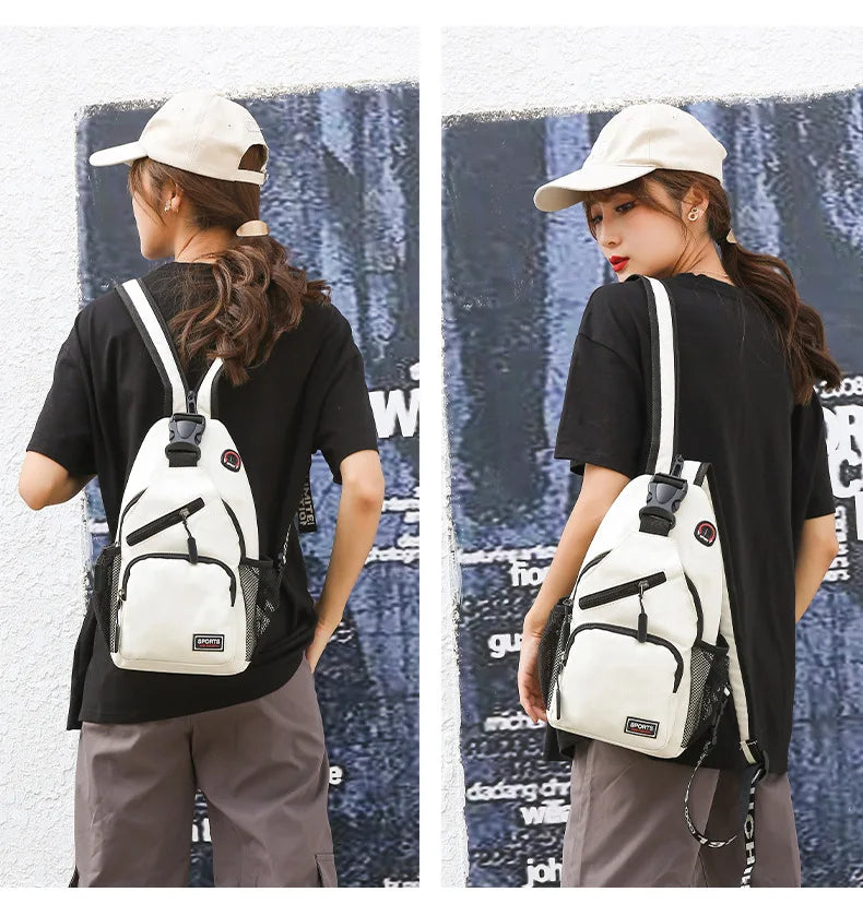 Adjustable Women's Chest Bag | Versatile Small Sports Backpack
