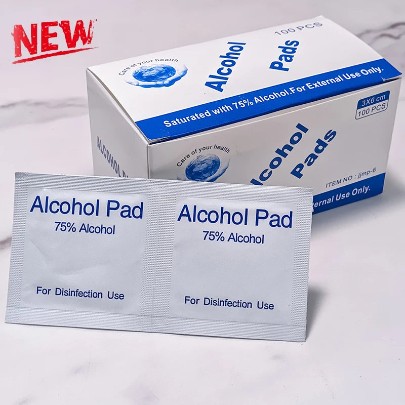 Disposable 75% Alcohol Cotton Pads Cleaning Wet Wipes Microblading Tattoo Manicure Skin Disinfection Makeup Tool