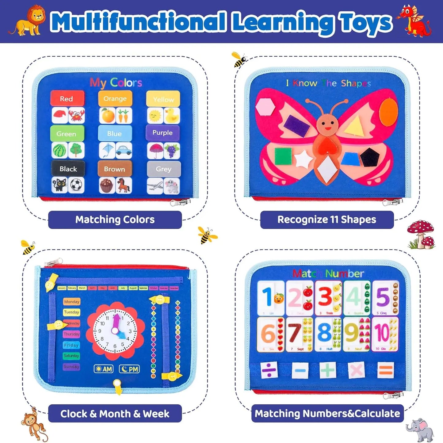 Montessori Busy Board | Toddler Sensory Activity for Skill Development