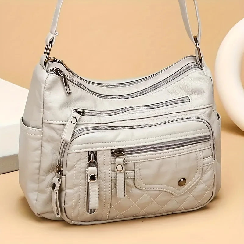 Vintage Faux Leather Messenger Bag for Women | Stylish & Functional