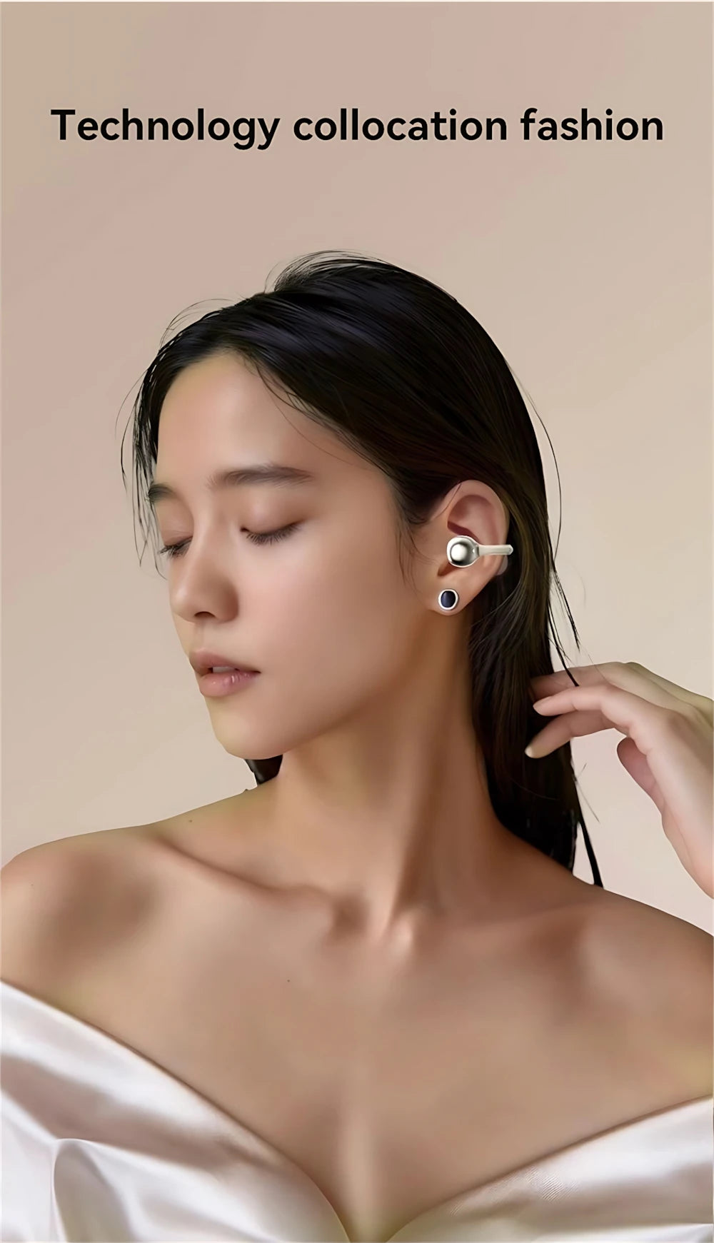 Bluetooth 5.3 Wireless Ear Clip Earphones | Noise Reduction Sports Earbuds