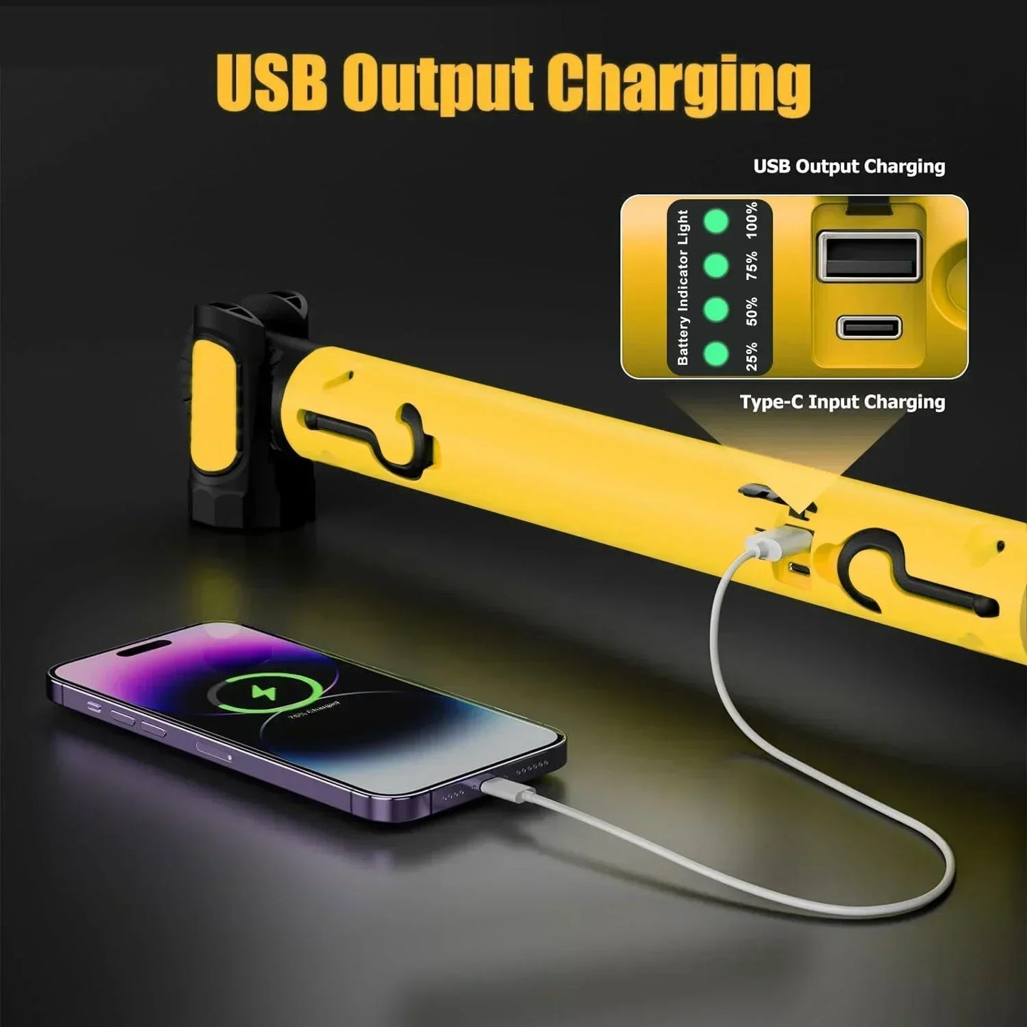 Super Bright Magnetic Work Light with Rechargeable Battery