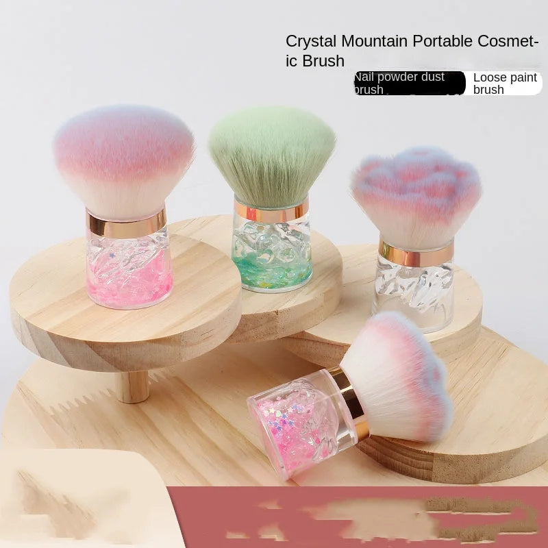 Portable Pink Blush and Nail Dust Brush | Essential Beauty Tool