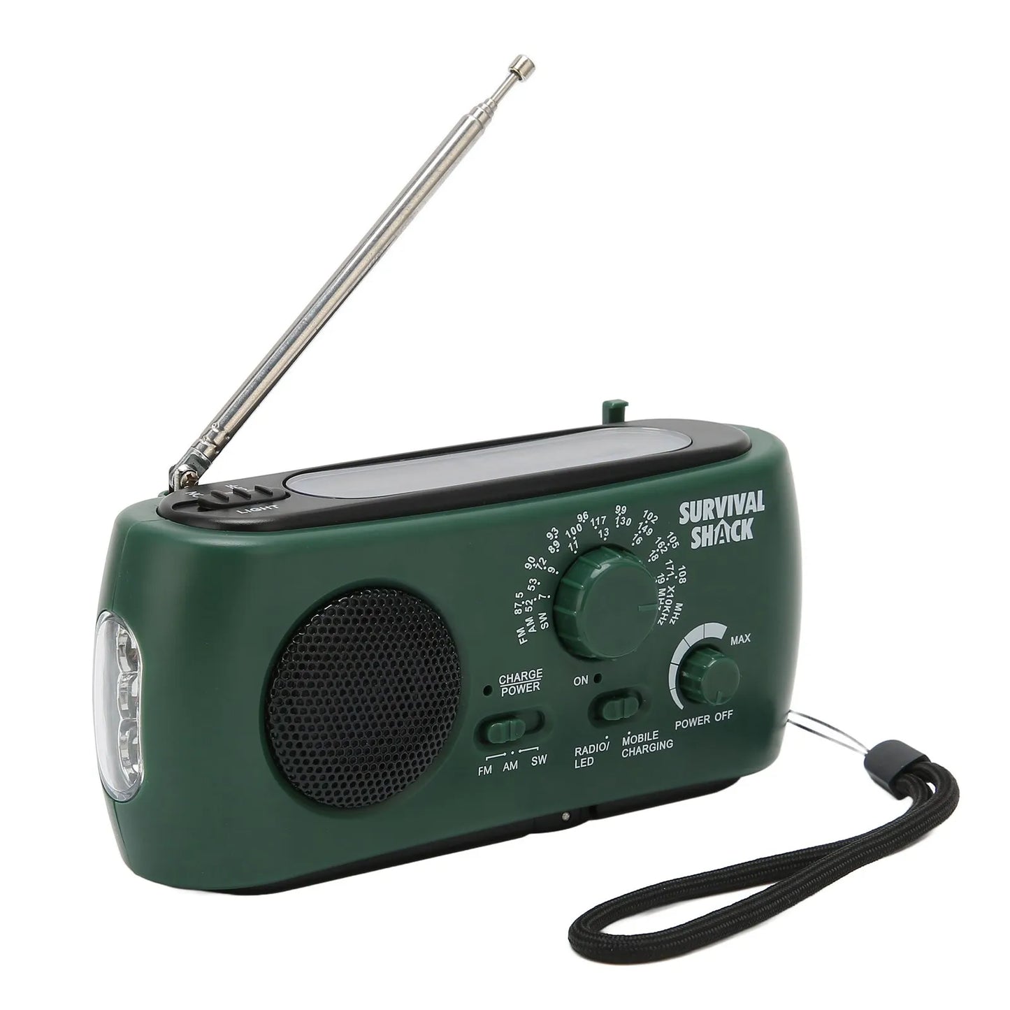 Portable Hand Crank Weather Radio with LED Torch | Multi-Band
