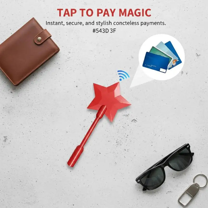 Magical 3D Printed Star Wand | Portable Tap to Pay Card Holder