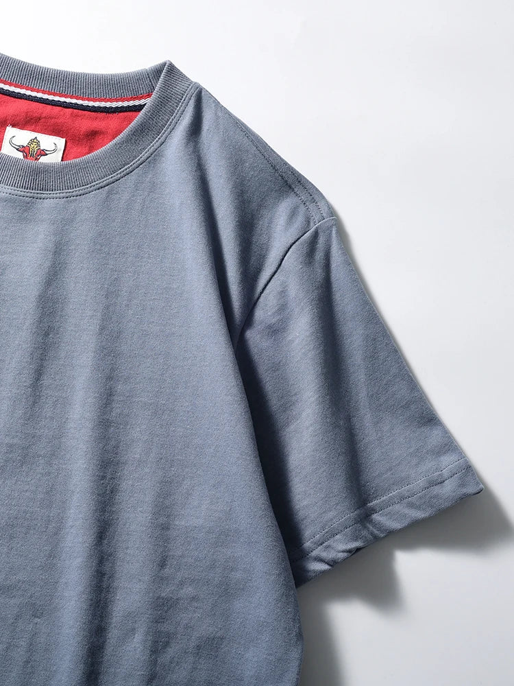 Men's Retro Solid Color Short Sleeve T-shirt | Summer Fashion Top