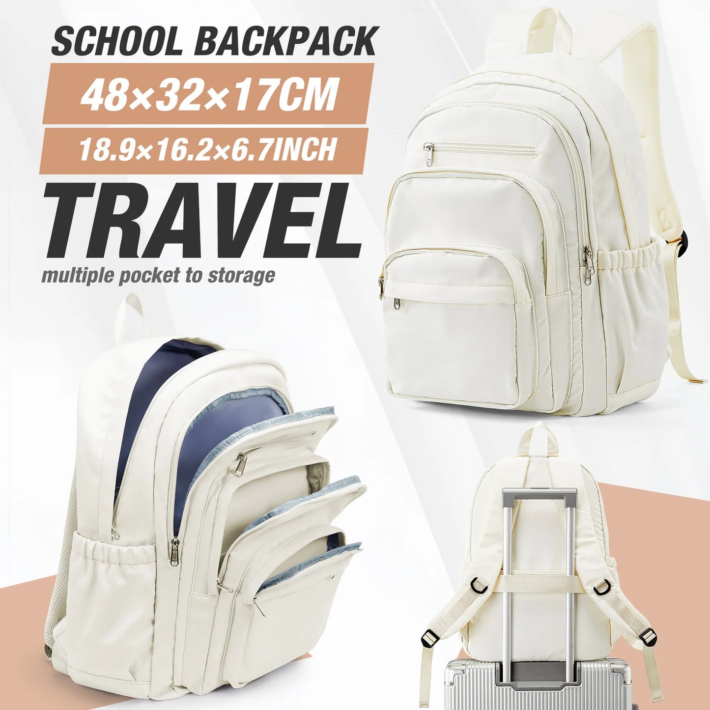 Lightweight Women's Large Capacity Travel Backpack for Every Occasion