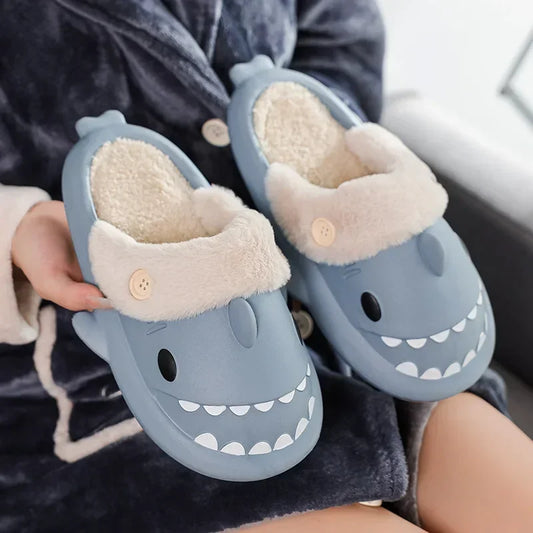 Pantuflas de tiburón unisex | Zapatillas cómodas para casa