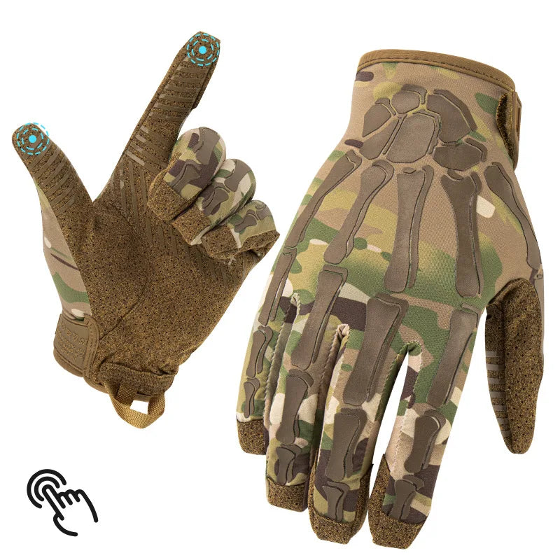 Unisex Touchscreen Motorcycle Gloves | Breathable Tactical Full-Finger