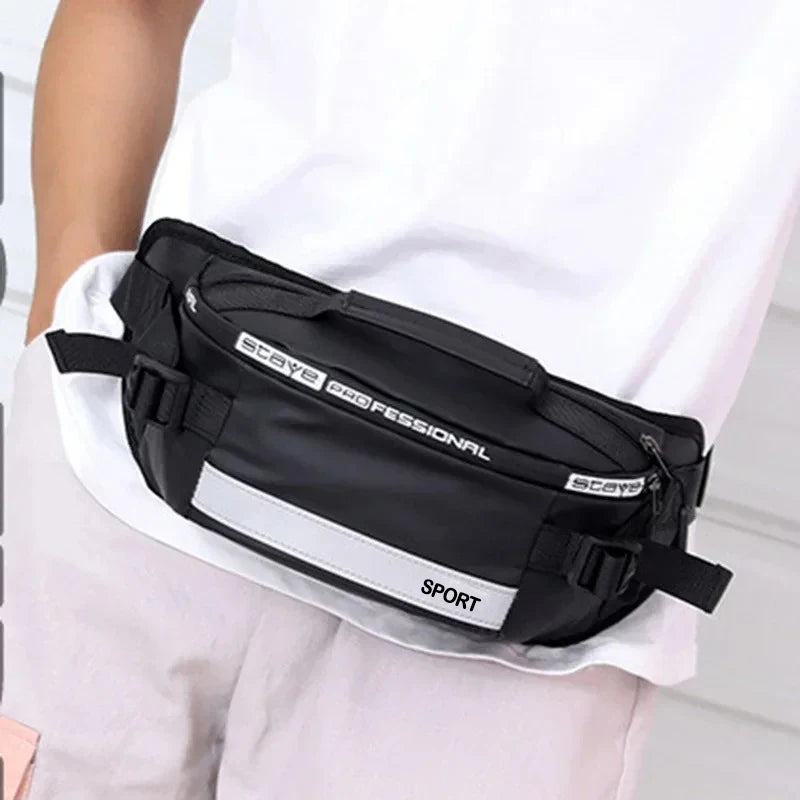 2024 Large Capacity Anti-theft Male Belt Close-Fitting Waist Bags Multi-Functional Shoulder Bag Men Nylon Fanny Chest Fanny Pack