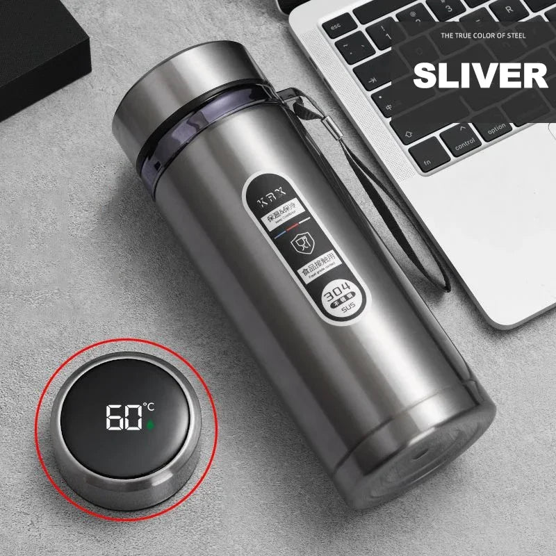 Stainless Steel Vacuum Flask with LED Temperature Display | 500ML-1L