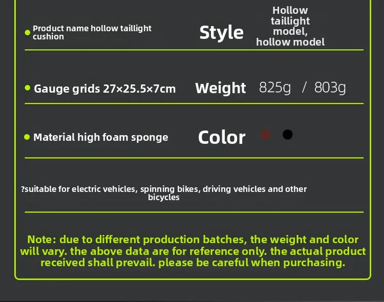 Oversized Soft Padded Bicycle Seat Cushion for Men & Women