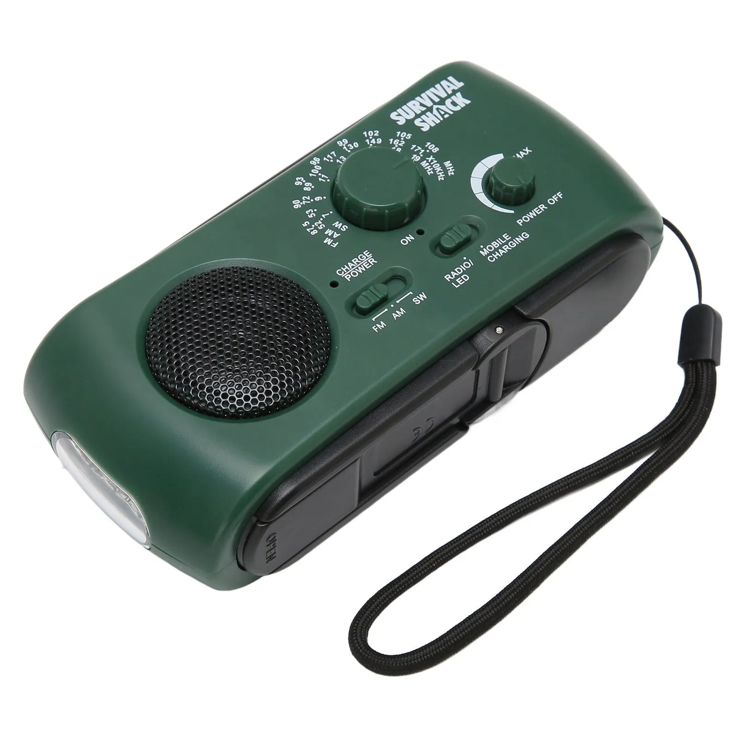 Portable Hand Crank Weather Radio with LED Torch | Multi-Band