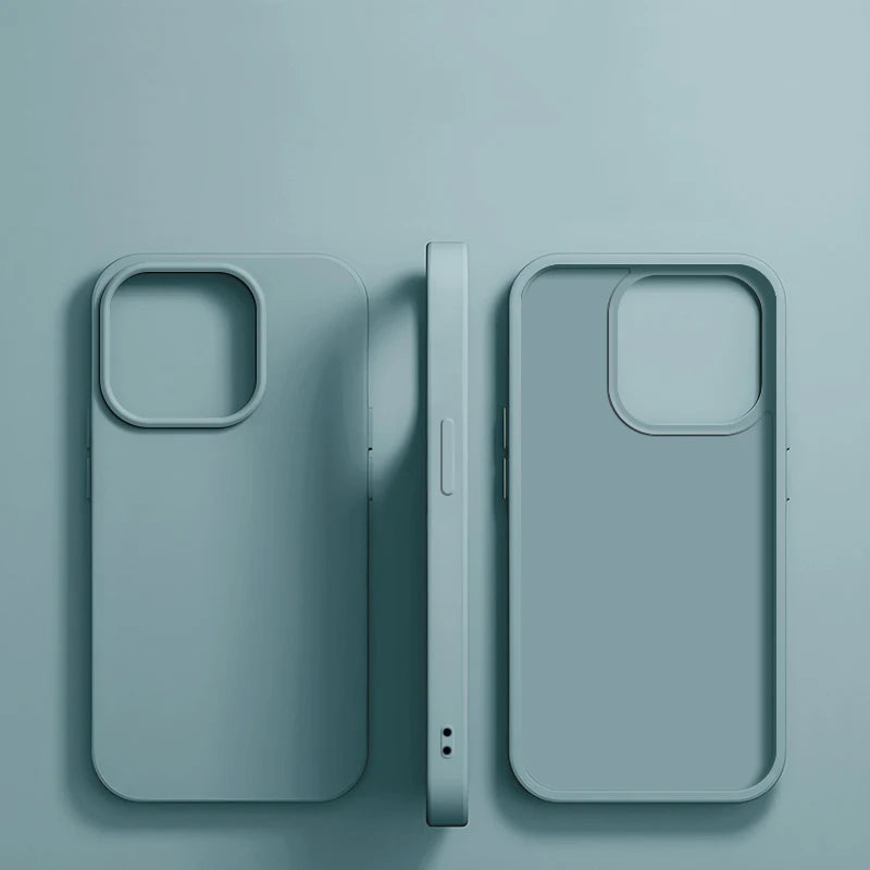 Luxury Liquid Silicone Phone Case for iPhone 11-16 Pro Max & Plus