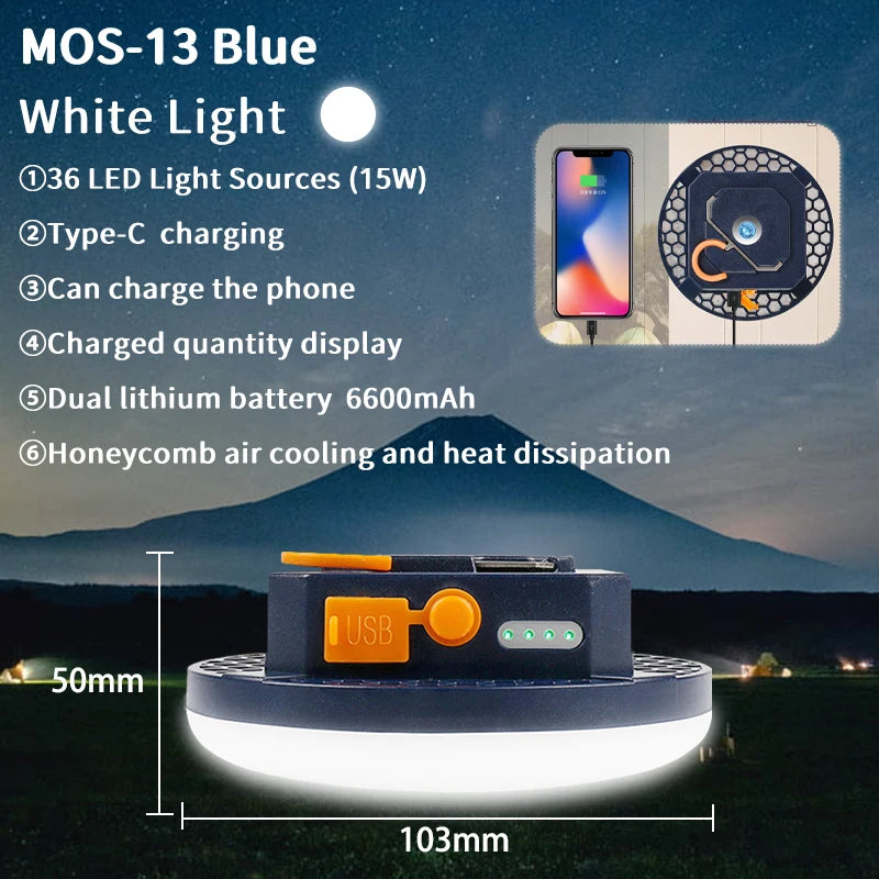 9900mAh Rechargeable Camping Lantern & Flashlight | Bright & Versatile