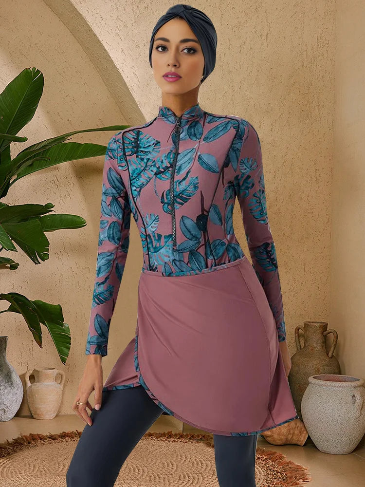 Modest Women's Burkini Swimsuit Set | Quick Drying Beachwear
