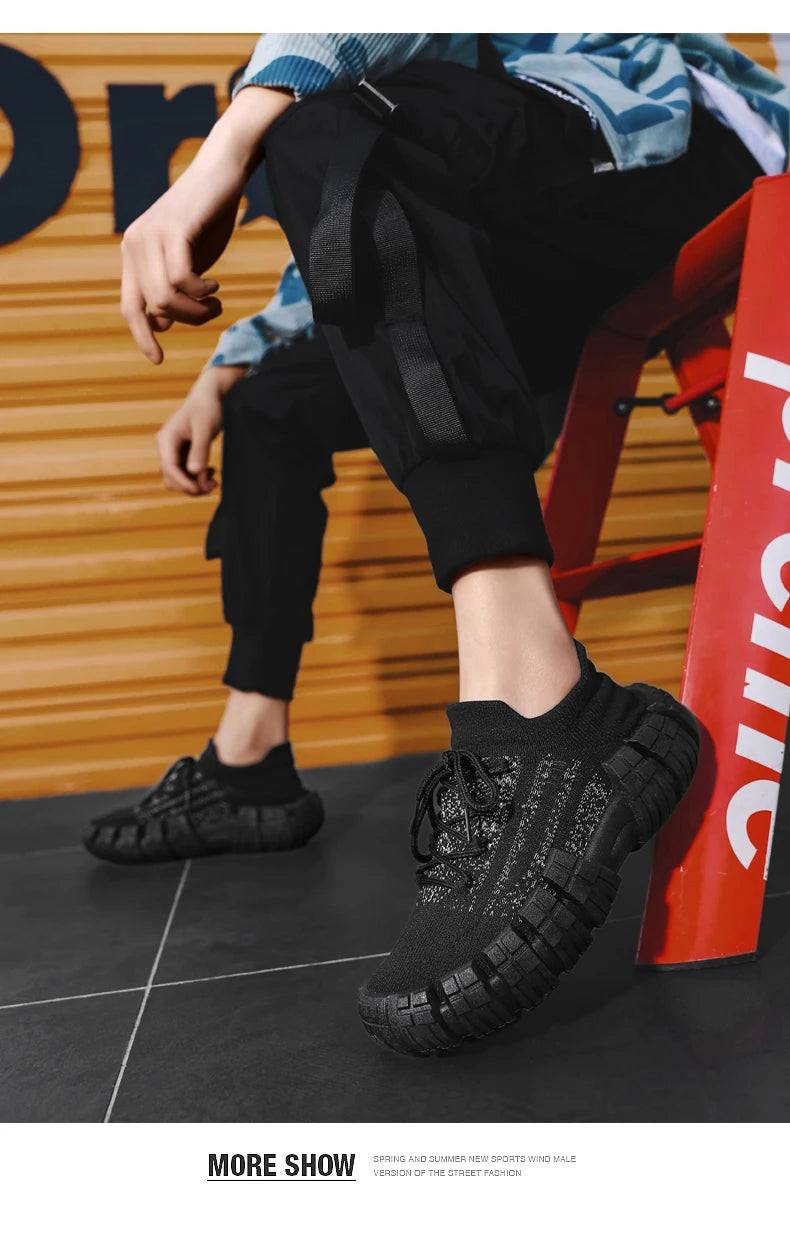 Men's Casual Breathable Mesh Shoes | Non-slip Thick Sole Comfort