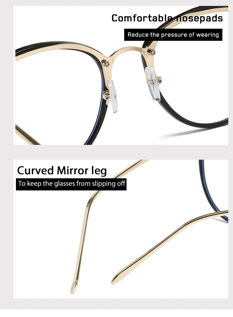Stylish Anti-Blue Light Glasses | Round Metal Eyewear for All 2026