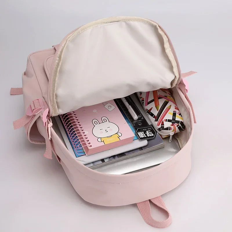 Cute Pink Cartoon Backpack for Girls | Stylish School Bag