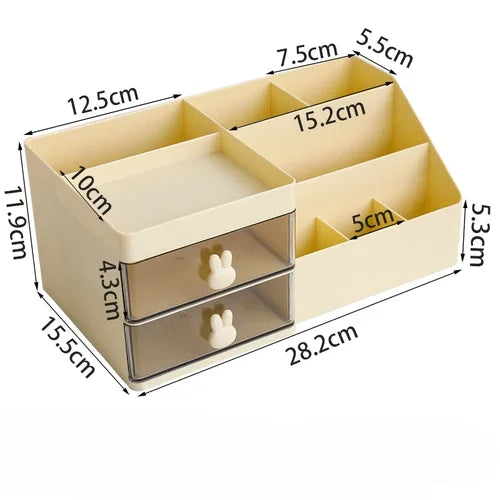 Clear Desktop Cosmetics Storage Box | Stylish Organizer & Rack