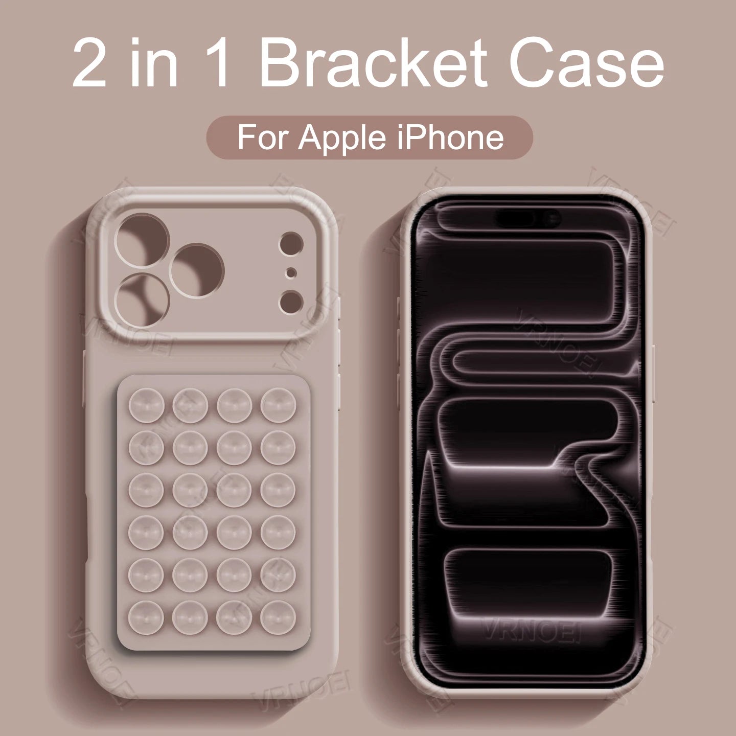 Silicone Suction Cup Holder Case for iPhone | Solid Color Covers