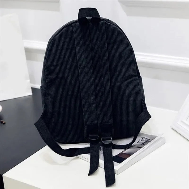 Trendy Corduroy Backpacks for Students | Stylish School Bags