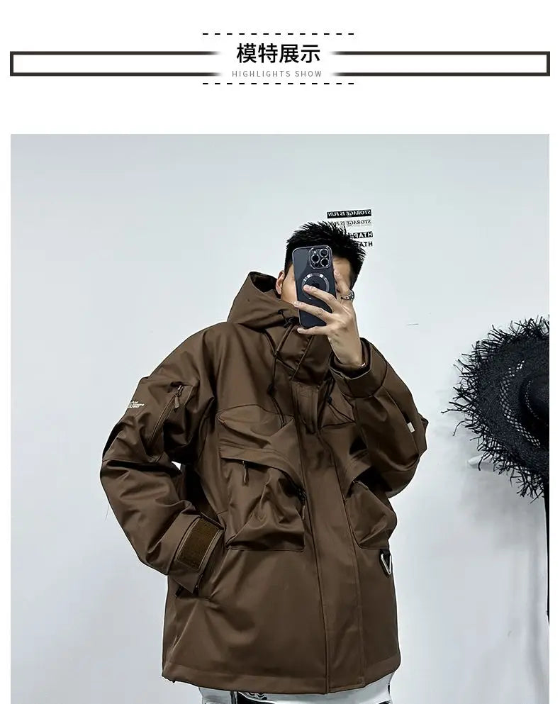 Men's Casual Hooded Parka | Warm Multi-Pocket Winter Jacket