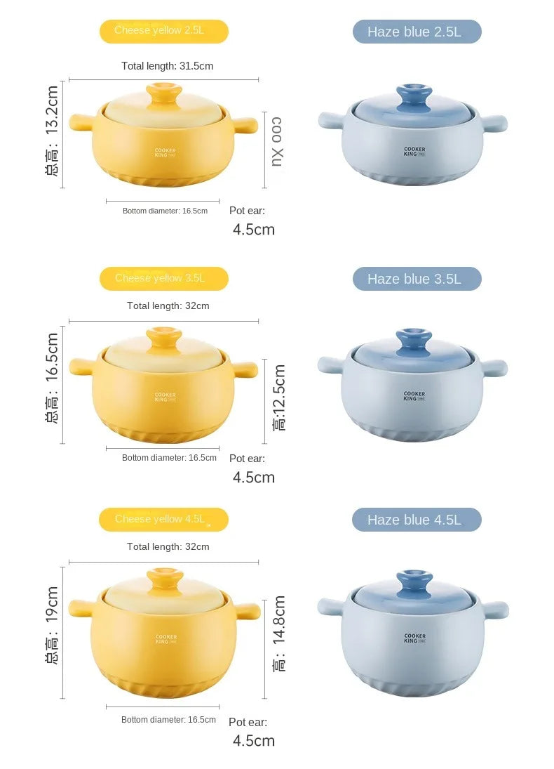 High-Temperature Resistant Ceramic Casserole Pot for Gas Stoves