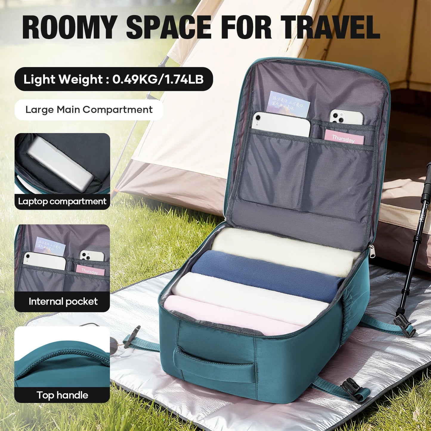 Compact Cabin Carry-On Bag | Essential Travel Backpack