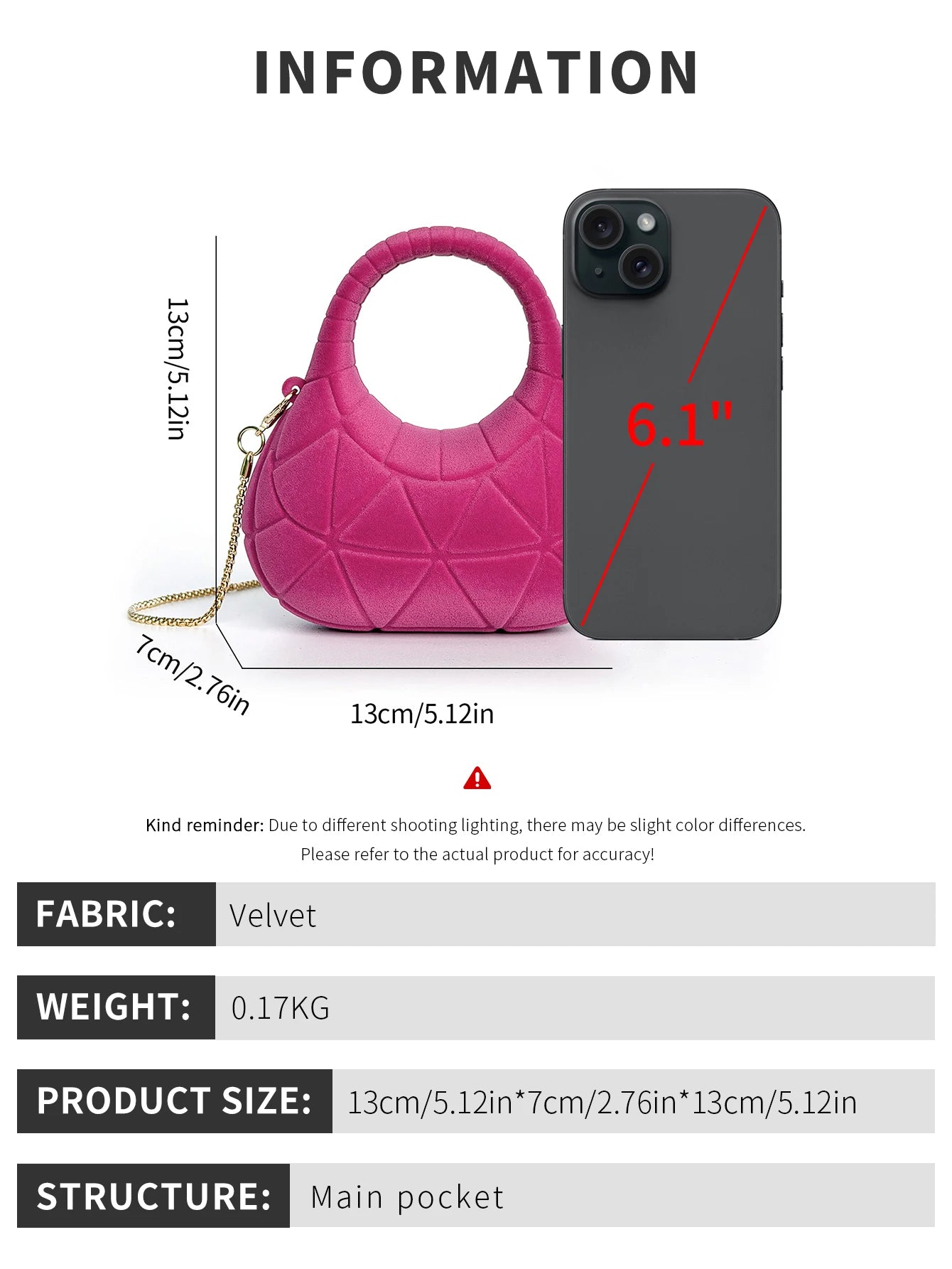 Mini Velvet Chain Evening Bag | Luxurious Crossbody Handbag