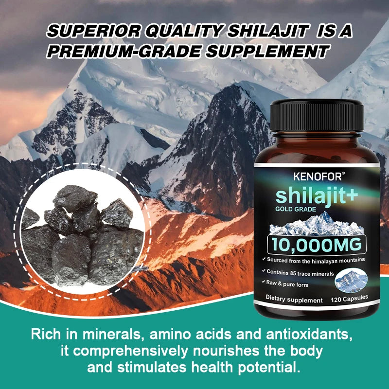 Pure Himalayan Shilajit Capsules | Natural Energy & Minerals Boost