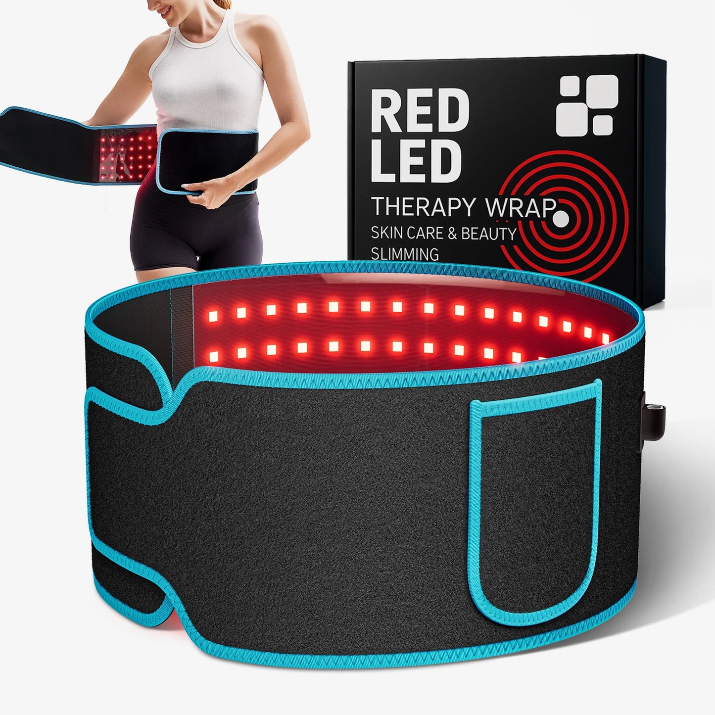 Red & Infrared LED Light Therapy Belt for Back Pain Relief