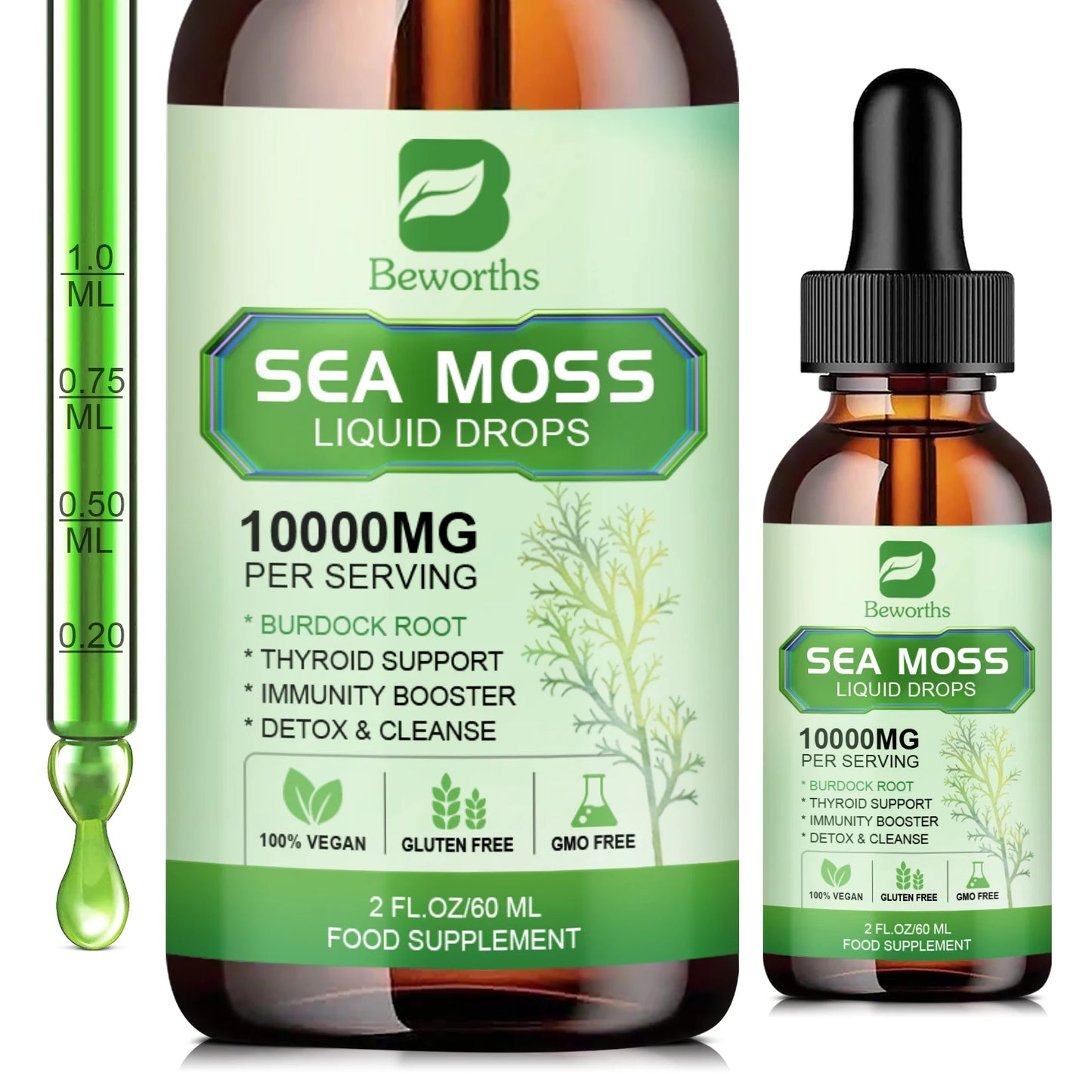 Sea Moss Liquid Drops | Immune Support & Antioxidant Supplement