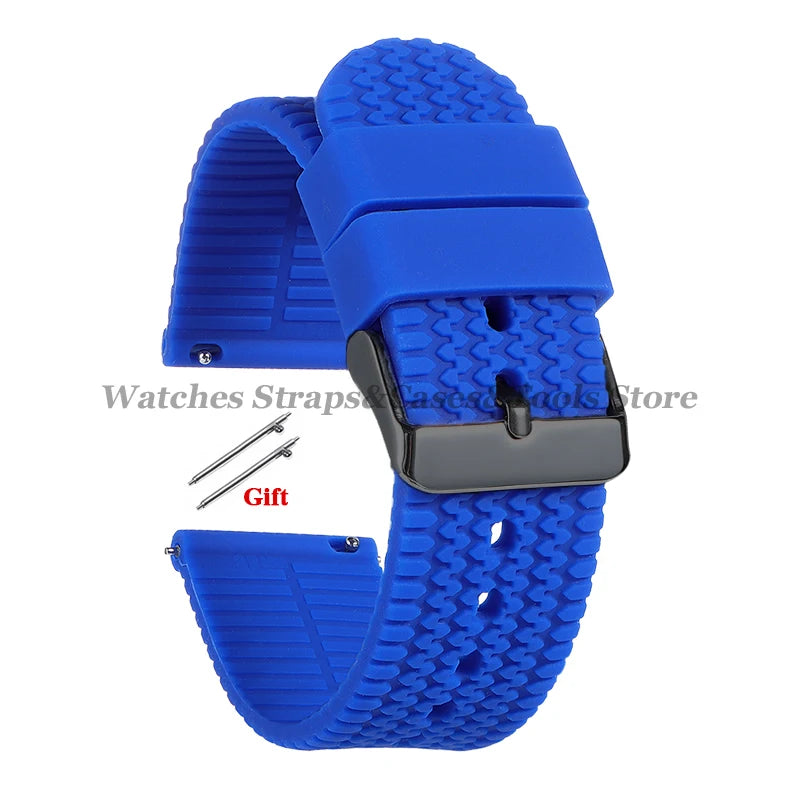 Soft Silicone Watch Bands | Quick Release Rubber Strap for All Watches