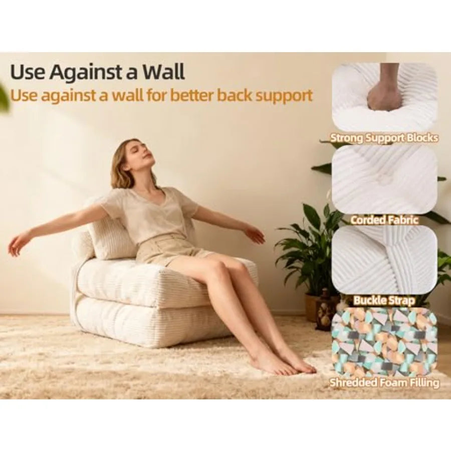 Convertible Folding Sofa Bed | Comfortable Foam Couch Lounger