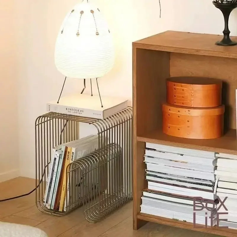 Mesa de Centro Moderna de Metal Escandinavo para Salas de Estar Minimalistas