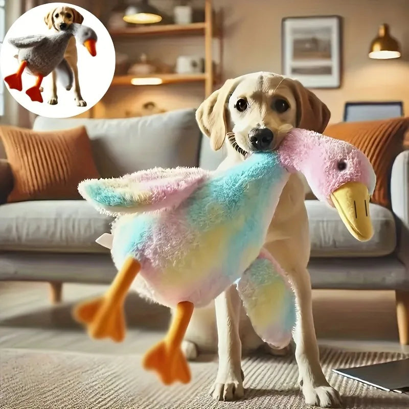 Colorful Soft Duck Plush Toy for Pets | Anxiety-Relieving Buddy