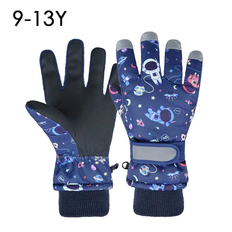 Waterproof Kids Winter Gloves for Skiing, Snowboarding & Cycling