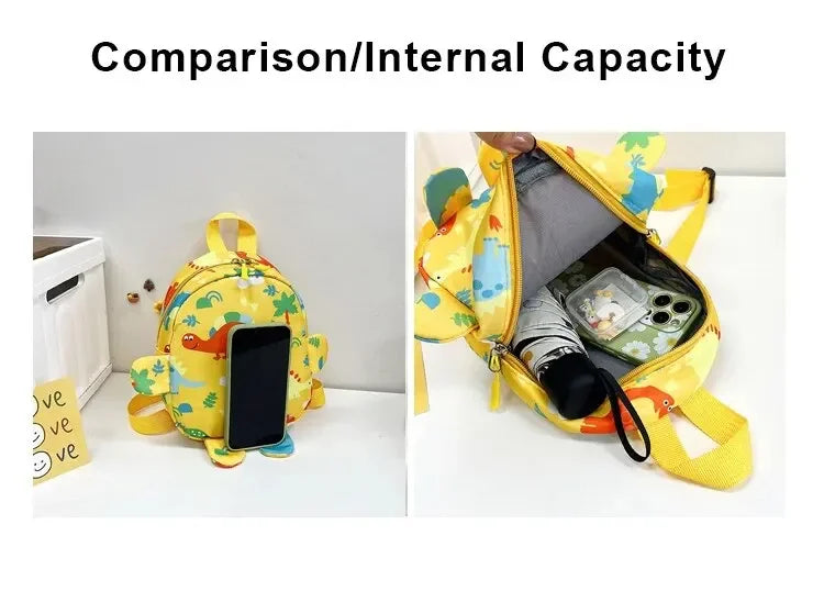 Cute Cartoon Dinosaur Baby Backpacks for Kids | Adjustable & Fun
