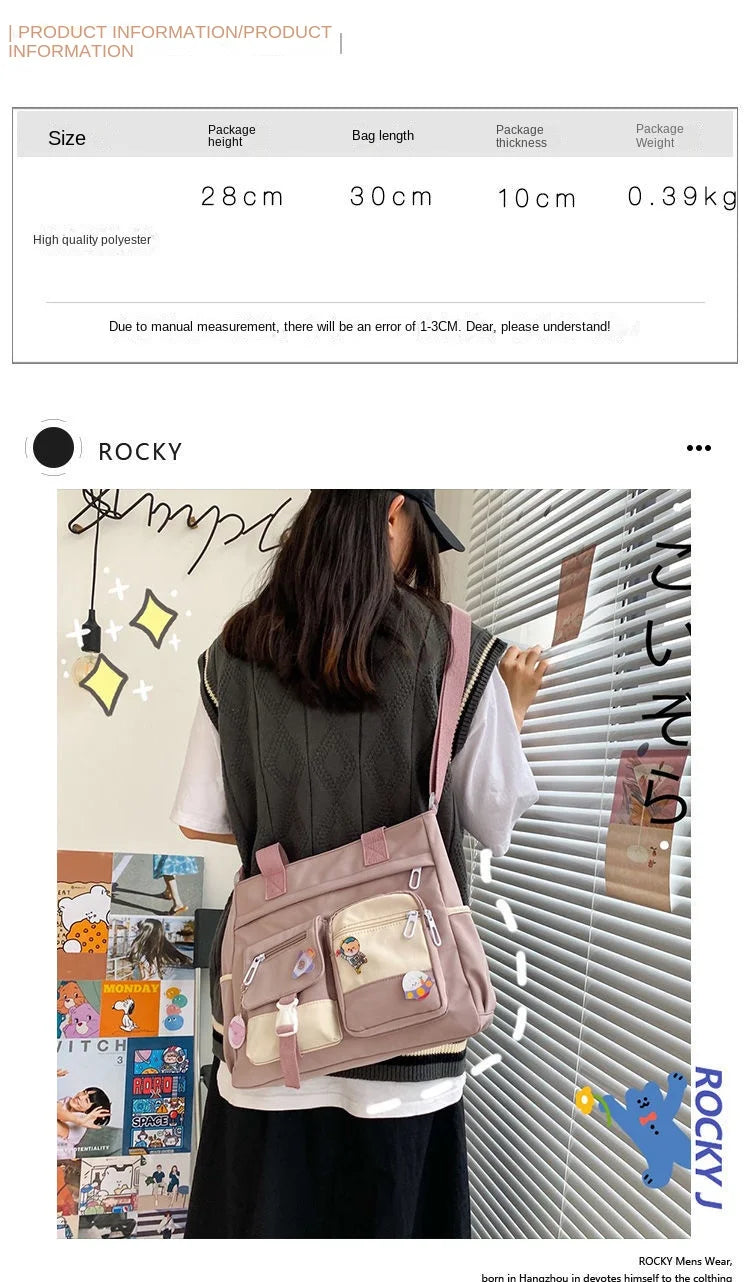 Versatile Nylon Waterproof Women's Shoulder Bag | Stylish Crossbody Satchel