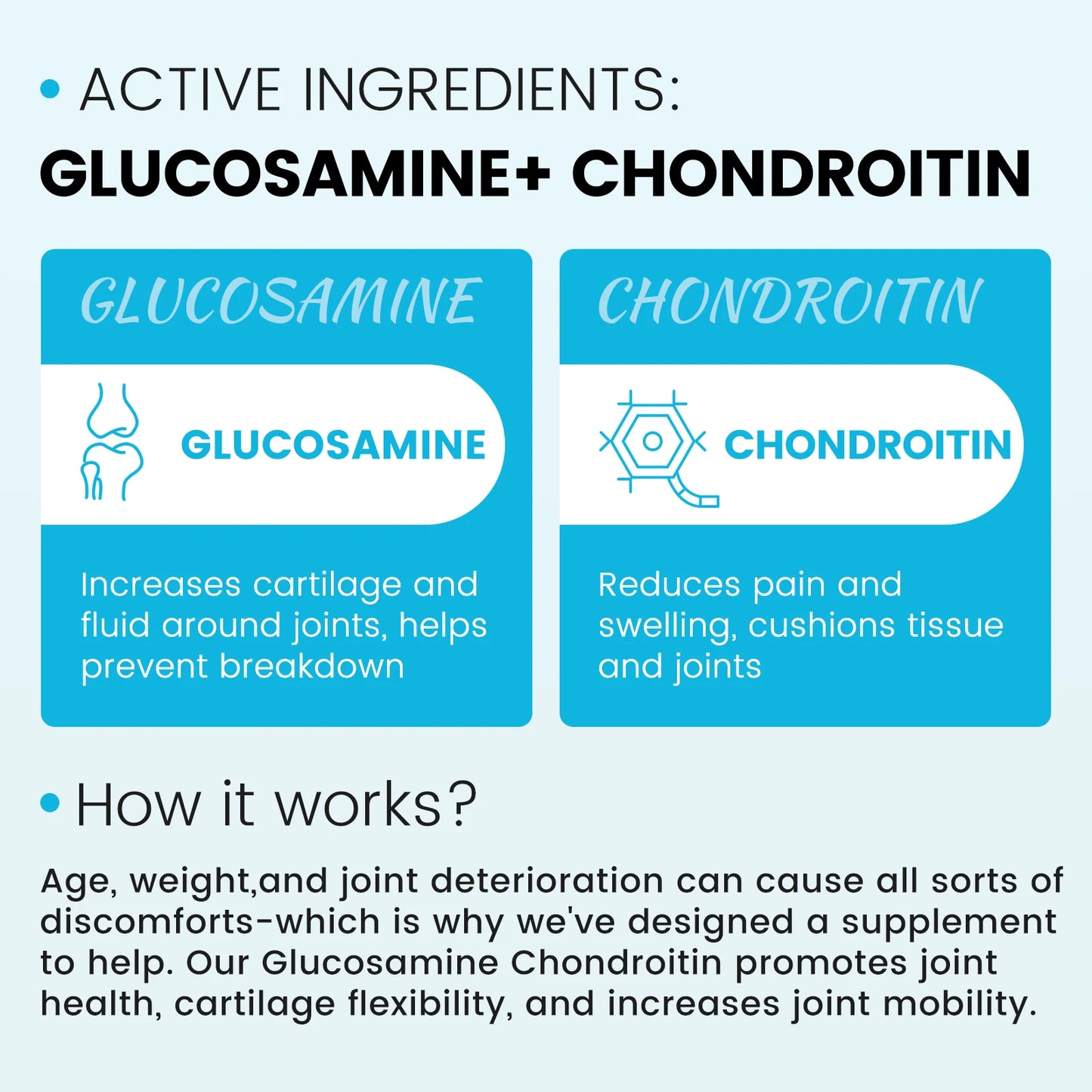 Glucosamine Chondroitin Capsules for Joint Health & Collagen Support