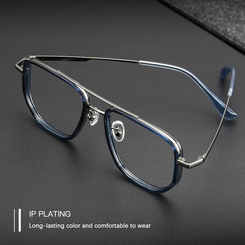 Luxury Oversize Titanium Eyeglasses Frames for Men & Women