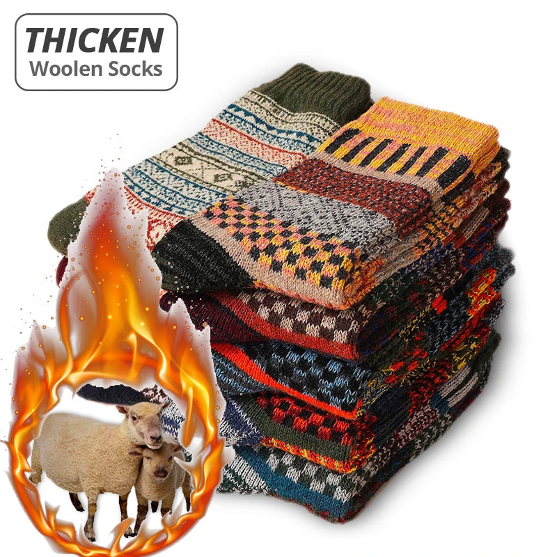 Colorful Wool Socks for Men | Warm & Comfortable Winter Footwear