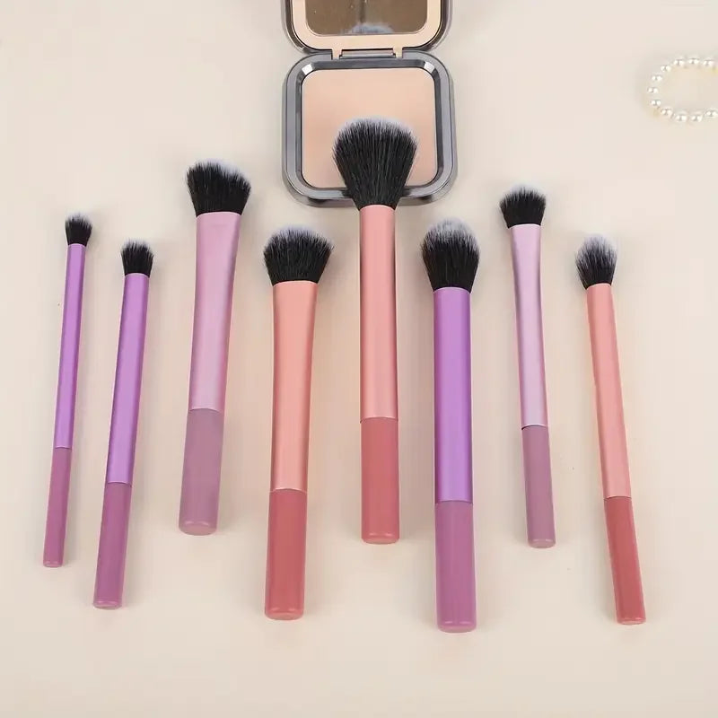 8 Piece Makeup Brush Set | Soft Synthetic Brushes for Perfect Application
