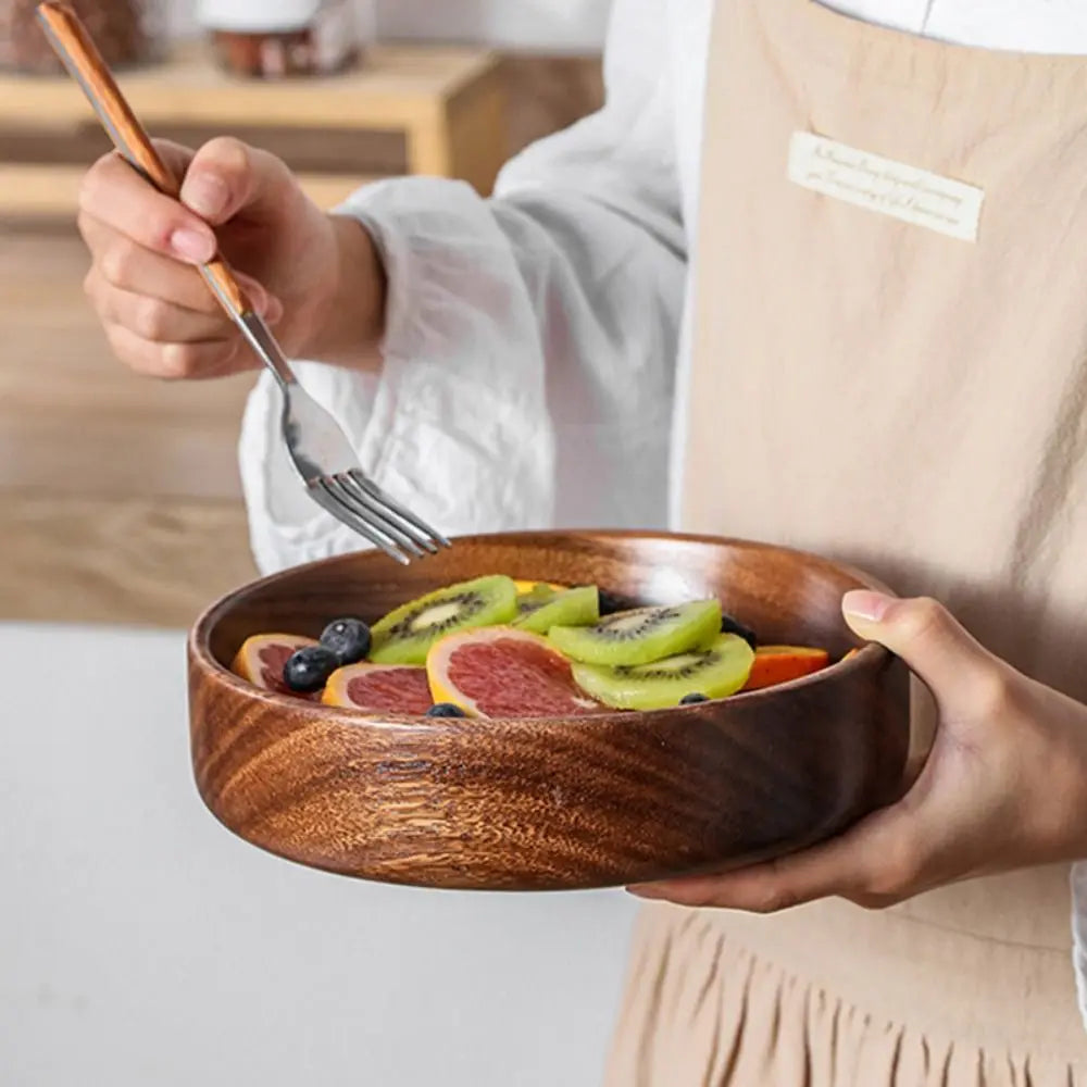 Handmade Solid Wood Stackable Bowls | Versatile Snack & Salad Plates
