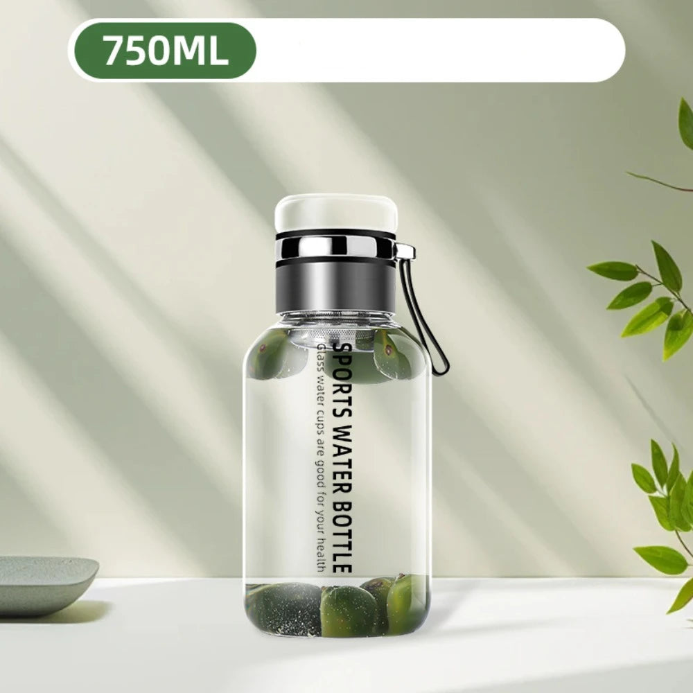 1L Large Capacity Glass Water Bottle | Portable Leakproof Drinkware