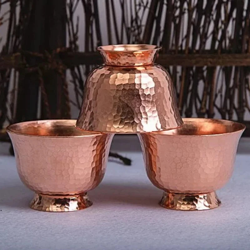 1pcs Handcrafted Pure Copper Coffee Mug 80ml Multipurpose Breakfast Tea Milk Water Cup Moscow Dessert Cafe Drinkware Couple Gift