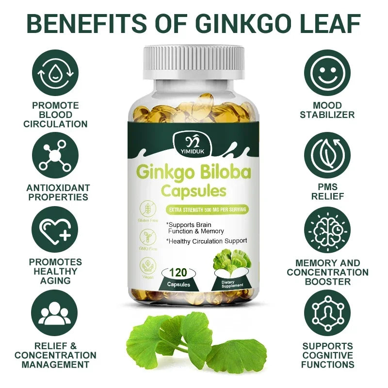Buy 2 Get 2 Free! Ginkgo Biloba Extract for Enhanced Memory & Focus