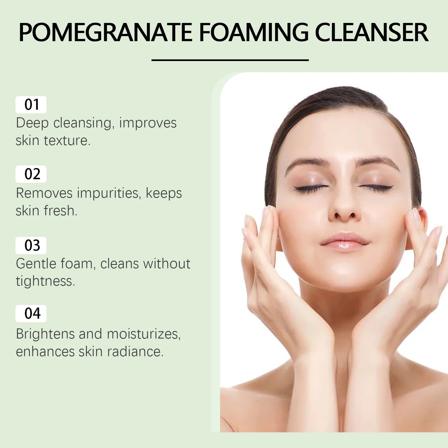 Gentle Pomegranate Foaming Facial Cleanser | Refreshing Cleanser