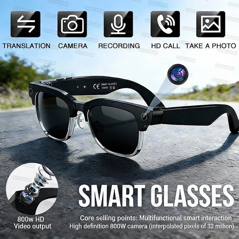 Smart Camera Glasses for Men | Video Recording & AI Features